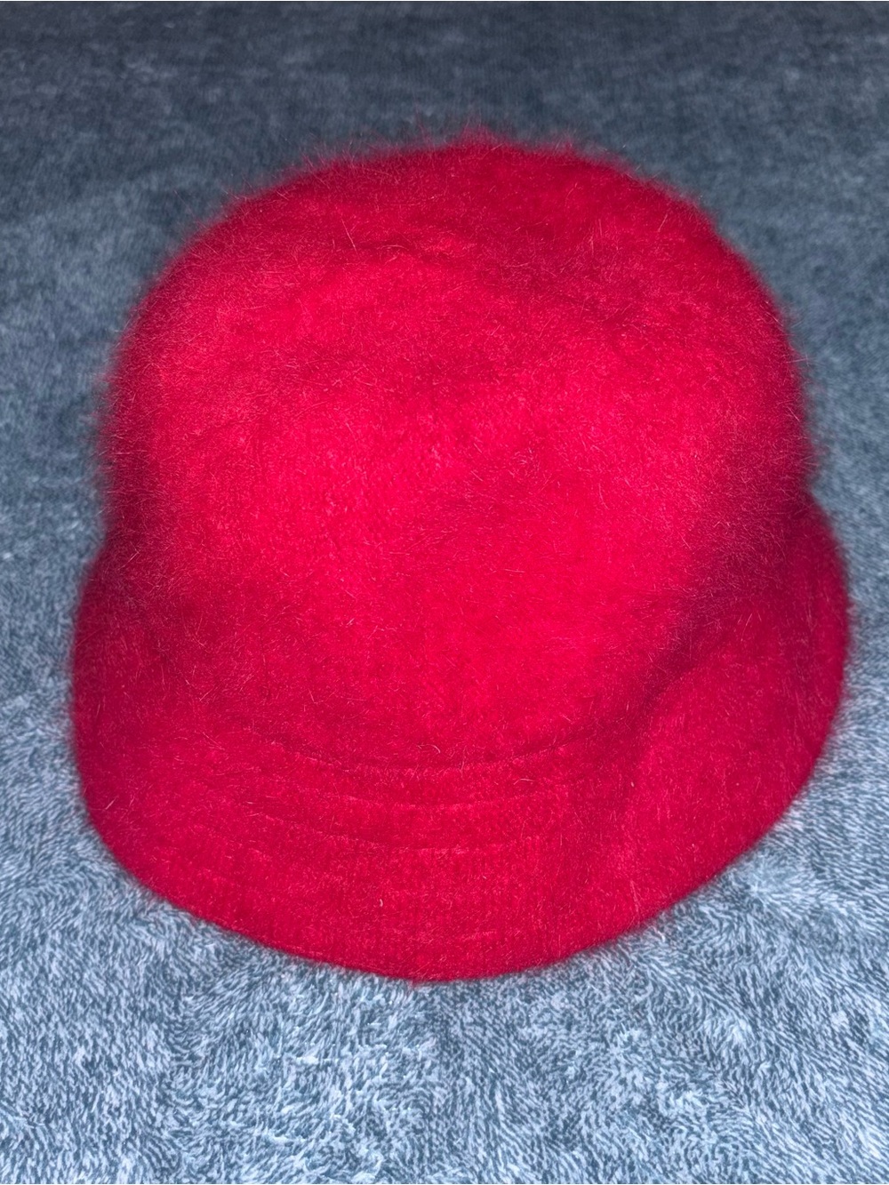 Vintage Ethos K&B Trading Co. Red Angora (90%) Rabbit Hair Bucket Hat OSFM